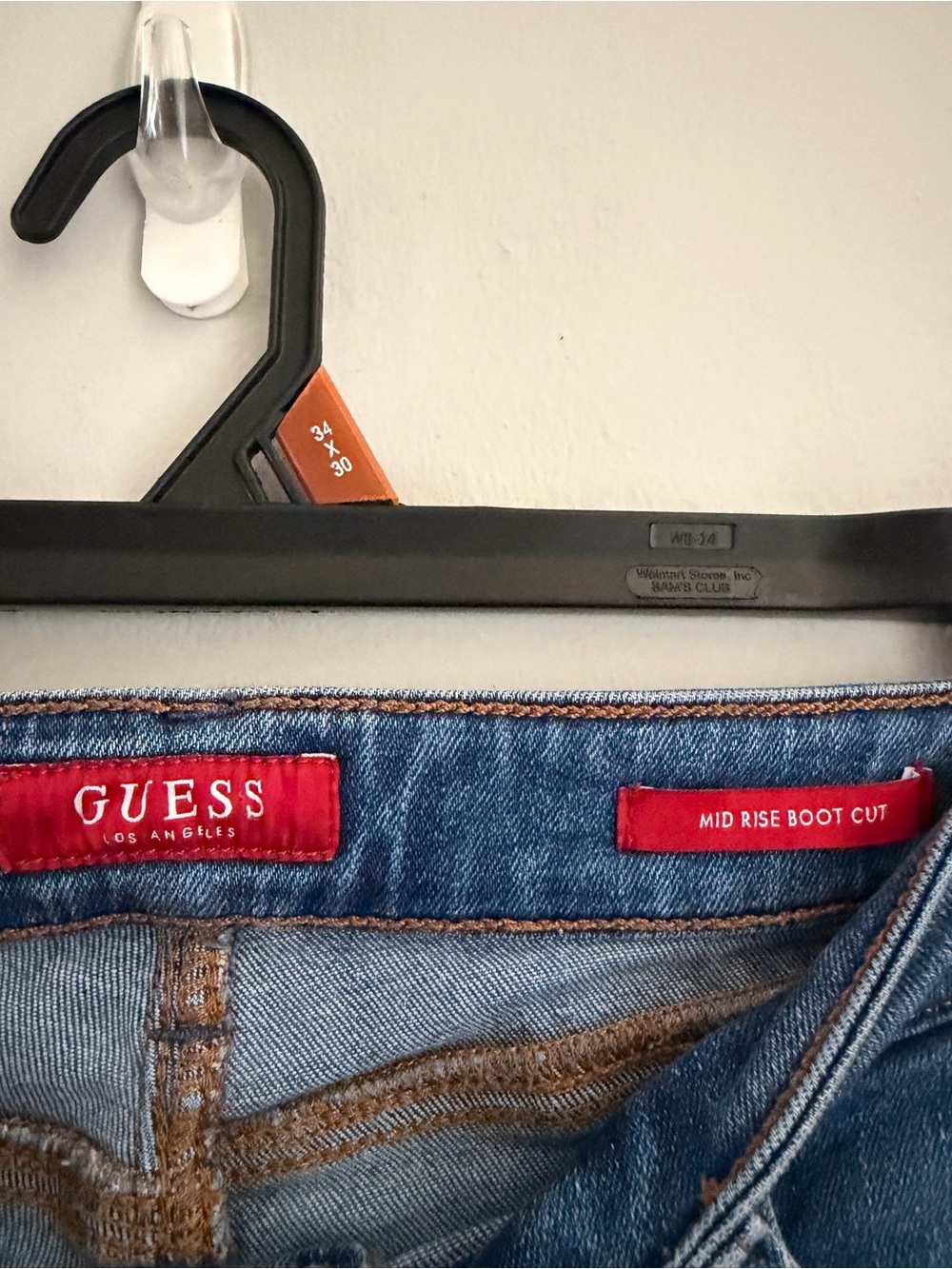 Guess Women’s Mid Rise Bootcut Stretch Jeans Blue Size 27 Waist - Picture 5 of 9